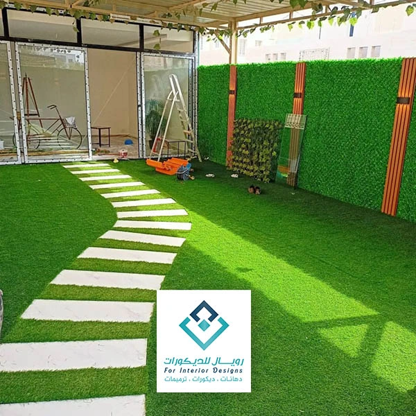 تنسيق حدائق عشب صناعي مكة